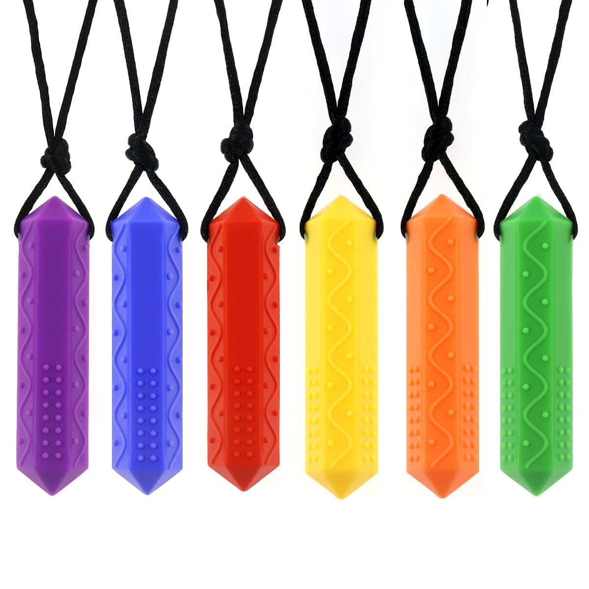 BEINONGNUO Sensory Chew Toys, Pack Silicone Necklaces, Oral