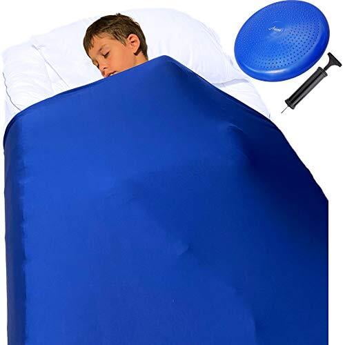 Sensory Compression Blanket for Kids Plus Wobble Seat CushionBreathable Compr