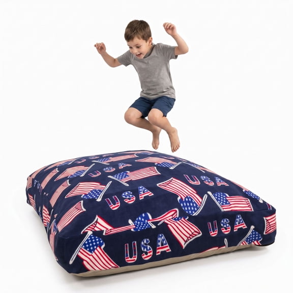 Sensory Crash Pad for Kids & Adult Crash Mat with Foam Blocks, Removable and washable with Non-Slip Bottom, Fleece Soft Fabric Sensory Pads, Landing Mat for Jumping, Relaxing & Play - 36" x 36"