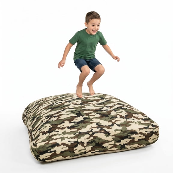 Sensory Crash Pad for Kids & Adult Crash Mat with Foam Blocks, Removable and washable with Non-Slip Bottom, Fleece Soft Fabric Sensory Pads, Landing Mat for Jumping, Relaxing & Play - 36" x 36"
