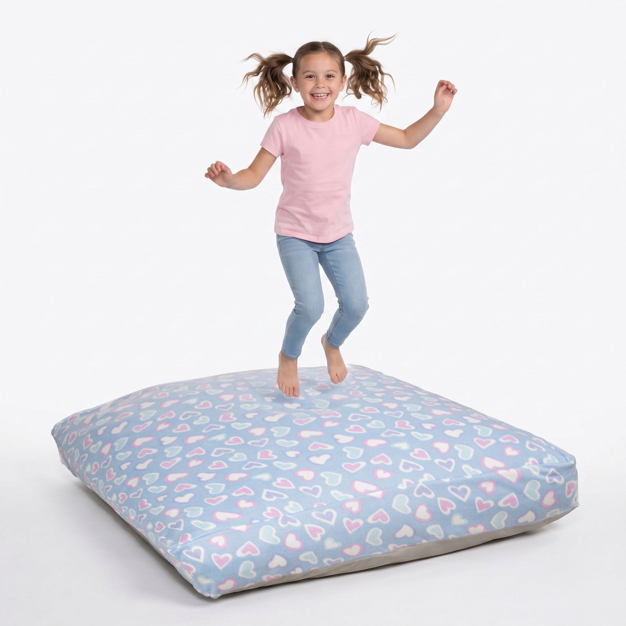 Sensory Crash Pad for Kids & Adults,Soft Landing Crash Mat with Foam Blocks,Removable and Washable Cover,Non-Slip Bottom for Jumping, Relaxing & Play,36" x 36"