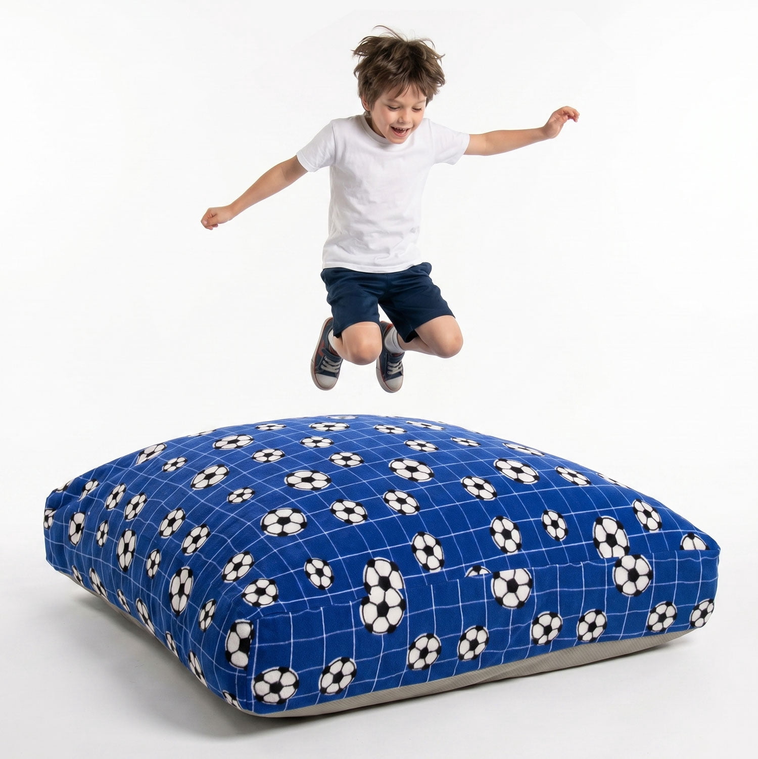 Sensory Crash Pad for Kids & Adults,Soft Landing Crash Mat with Foam Blocks,Removable and Washable Cover,Non-Slip Bottom for Jumping, Relaxing & Play,36" x 36"