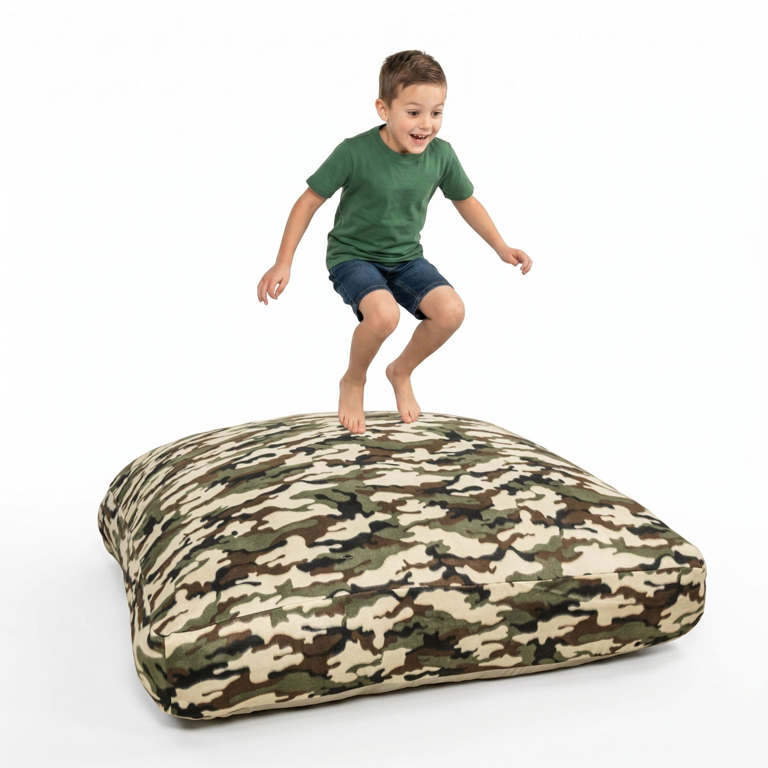 Sensory Crash Pad for Kids & Adults,Soft Landing Crash Mat with Foam Blocks,Removable and Washable Cover,Non-Slip Bottom for Jumping, Relaxing & Play,60" x 60"