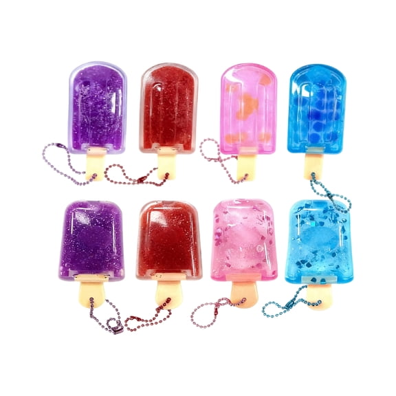 Sensory Fidget Toys, 8 Random Creative Stress Relief Popsicles with Colorful Designs, Adults Anxiety Relief Party Favors Classroom Rewards