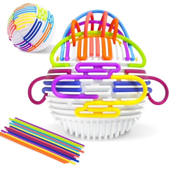 Sensory Fidget Toys Activity Board, Sensory Board 3D DIY Upgrade, Sensory Fidget Toys for Stress Relief, Calming, Focus, ADHD and Autism, Travel Toys for Kids 3+ & Adults with 16 Strings