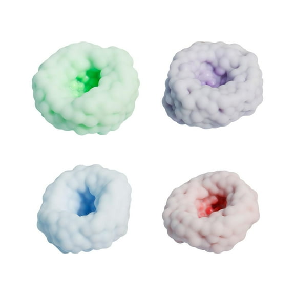 Sensory Fidget Toys for Adults, Colorful Bead Ice Shape Slow Rise Squeeze Toys, Soft TPR Stress Relief Anxiety Items, Portable Decompression Tool for Office Desk Gift by PALIFEUR