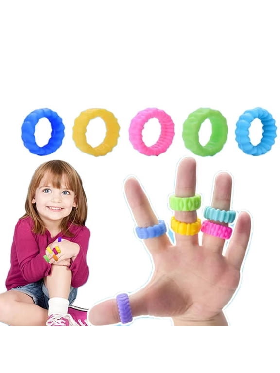 Sensory Finger Rings for Anxiety Relief (6 Pack)