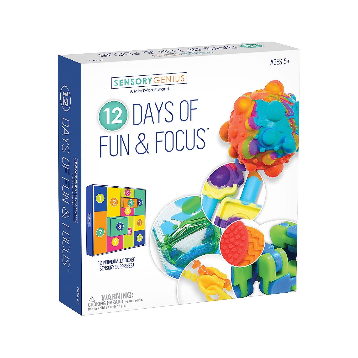 Sensory Genius 12 Days of Fun & Focus Pack, Fun Fidget Advent Calendar 2024 for Kids, Teens & Adults Ages 5 and Up