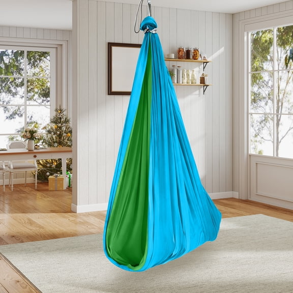 Sensory Hammock Swing for Kids, Calming Cocoon Therapy Swing, Holds 300lbs, Hug-Like Sensory Hammock with 360° Swivel Hardware