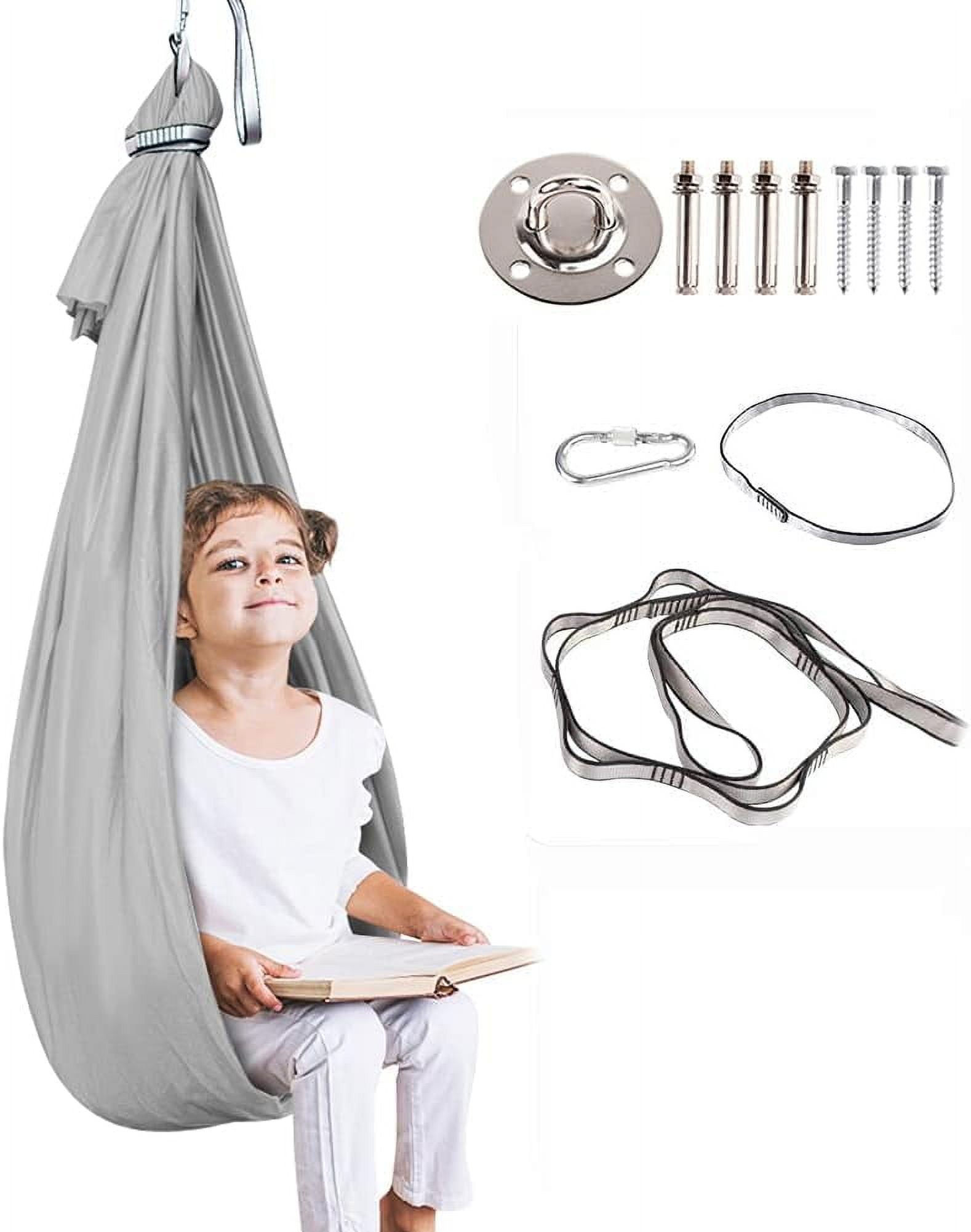 Sensory Joy Therapy Swing for Kids, Elastic Hammock, Indoor Outdoor