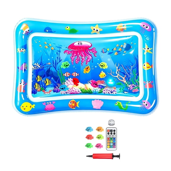 Sensory LED Fish Cat Cooling Water Pool Mat 6648cm, Interactive Summer Pet Cooling Water Bed