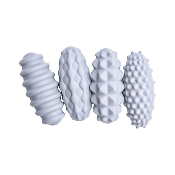 Sensory Magnetic Balls - Elliptical Silicone Fidget Toys with Elastic Suction, Stress Relief & Focus Aid for Anxiety, ADHD - Quiet Office/Classroom/Travel Sensory Tool (4-Pack)