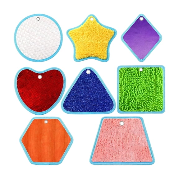 Sensory Mats for Babies Set of 8 Textured Tactile Play Mats with Various Shapes for Kids Exploration and Learning Development