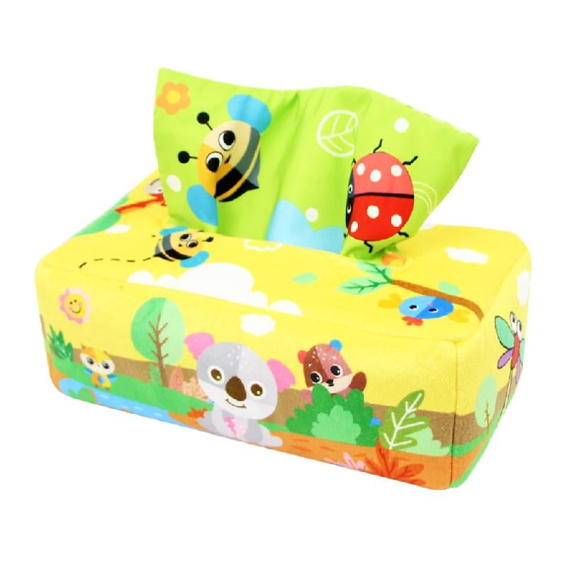 Sensory Pull Tissue Box Toddler Infant Baby Toy Colorful Scarves for ...