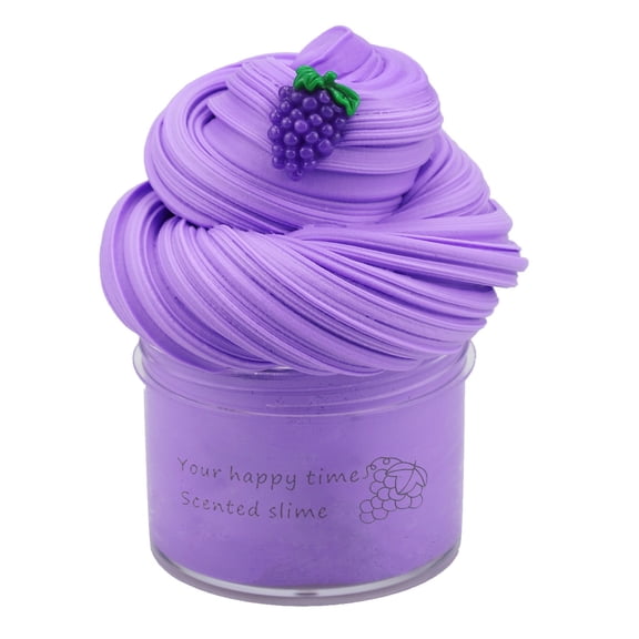 Sensory Slime Toys Fruit Scented DIY Slime Supplies Aromatherapy Stress Relief Stretchy Putty 70ml 50g Blue Purple Color For Kids Children，Purple
