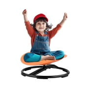 Sensory Spin Chair for Autism & ADHD Kids - Therapeutic Swivel Seat with Balance Disc, Vestibular Input Equipment Orange