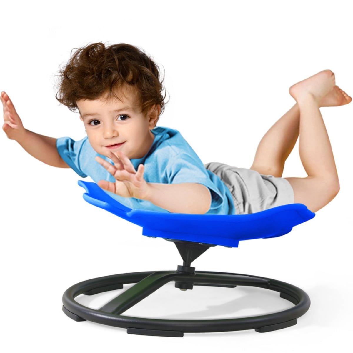 Sensory Spinning Chair for Kids with Autism & ADHD, Swivel Chair for Indoor/Outdoor Use, Sit and Spin Toys, Fish-Shaped Sensory Chairs for Autistic Children, Training Body Coordination