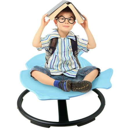 Sensory Spinning Chair for Kids with Autism & ADHD, Swivel Chair for Indoor/Outdoor Use, Sit and Spin Toys, Fish-Shaped Sensory Chairs for Autistic Children, Training Body Coordination