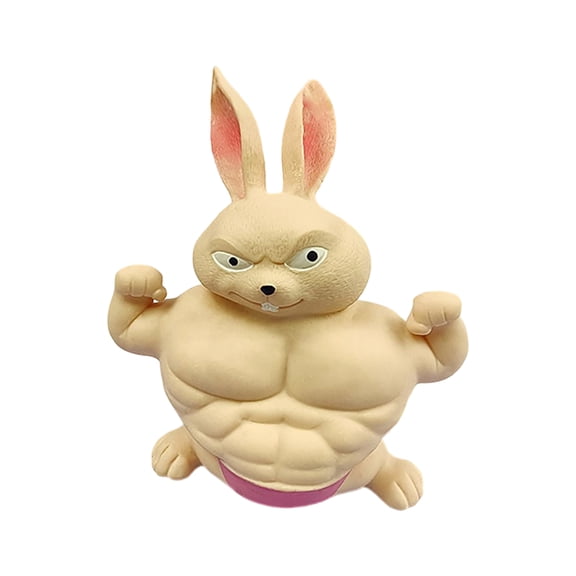 Sensory Squeeze, Rabbit Toy, 6inBuff Bunny, Squeeze Squeeze, Office Desk Decor, Muscular Figure, Desk Decorations, 1 Pc Gift