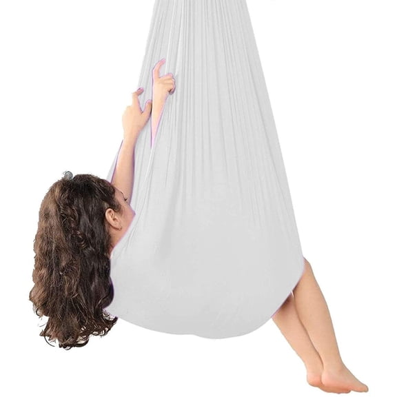 Sensory Swing Indoor Therapy Swing for Adults Kids and Teens W/More Special Needs Sensory Great for Autism,Has A Calming Effect On Children Needs (Gray)