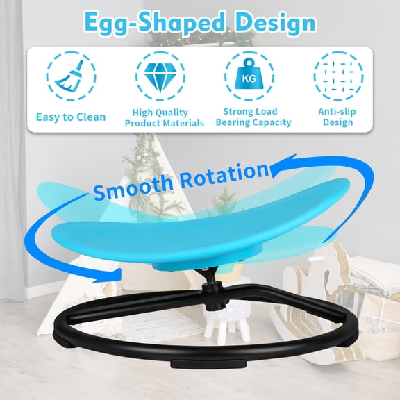 Sensory Swivel Chair for Kids Carousel Spinning Chair to Improve Body Coordination, Ideal for Autistic Children