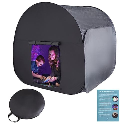 Sensory Tent for Kids & Adults | Calming Hideout & Cozy Pop-Up Blackout Sensory Tent for Autism & Anxiety | Autism Space for Calm Corners,Therapy & Relaxation | Double