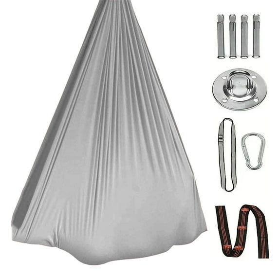 Sensory Therapy Swing Hammock Double Layer Fabric 300lbs Strong Load-bearing Capacity 360-Degree Rotating Indoor Outdoor Swing