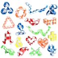 thumbnail image 1 of Sensory Toy Snake Cube Twist Fidget Puzzle for Sensory Kids, Adults, Teens, Party Bag Fillers - (5PCS)Random Colors, 1 of 8