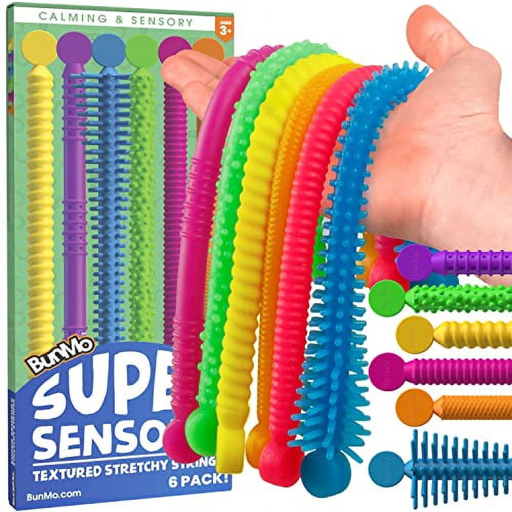 Sensory Toys - Calming Textured Silly Stretchy Strings And Sensory Toys For Autistic Children. Stress Toys For Adults And Kids. Ideal Autistic Toys - 6 Pack