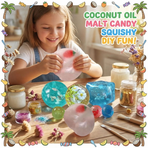 Sensory Toys, Slow Rising Squeeze, 3 in Diameter, Squeeze Stress Toys, Ball, Calm Stimulation, Glitter Infused, 2 Pc