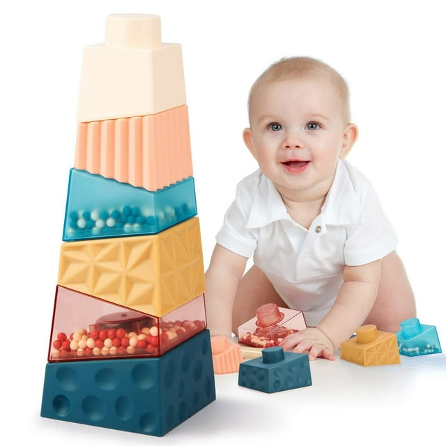 Sensory Toys Stacking Toys For Babys 1 2 3 Year Olds Montessori Baby