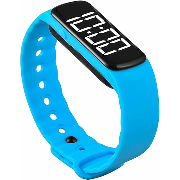 Sensory Wrist Timer for Kids, Teachers, Students, Simple Reminder Watch with Silent Alarm Clock Wristband, Classroom Countdown (Blue)