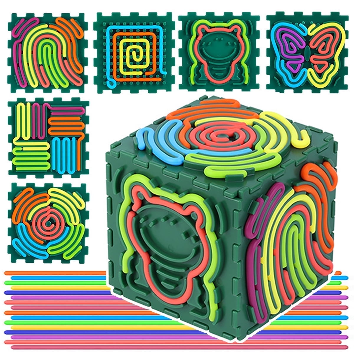 Fidget Board In Legno Per Autismo - Tavola Sensoriale Con Attività Manipolative, Giocattolo Educativo Per Stimolare La Concentrazione, Portatile E Durevole