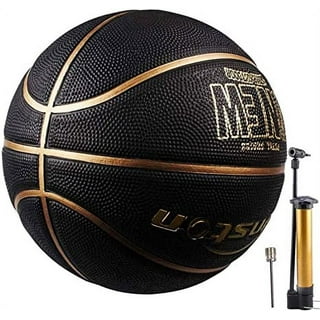 Nike Baller Basketball Full Size (29.5, Ages 13+) Amber/Black/Metallic  Platinum 