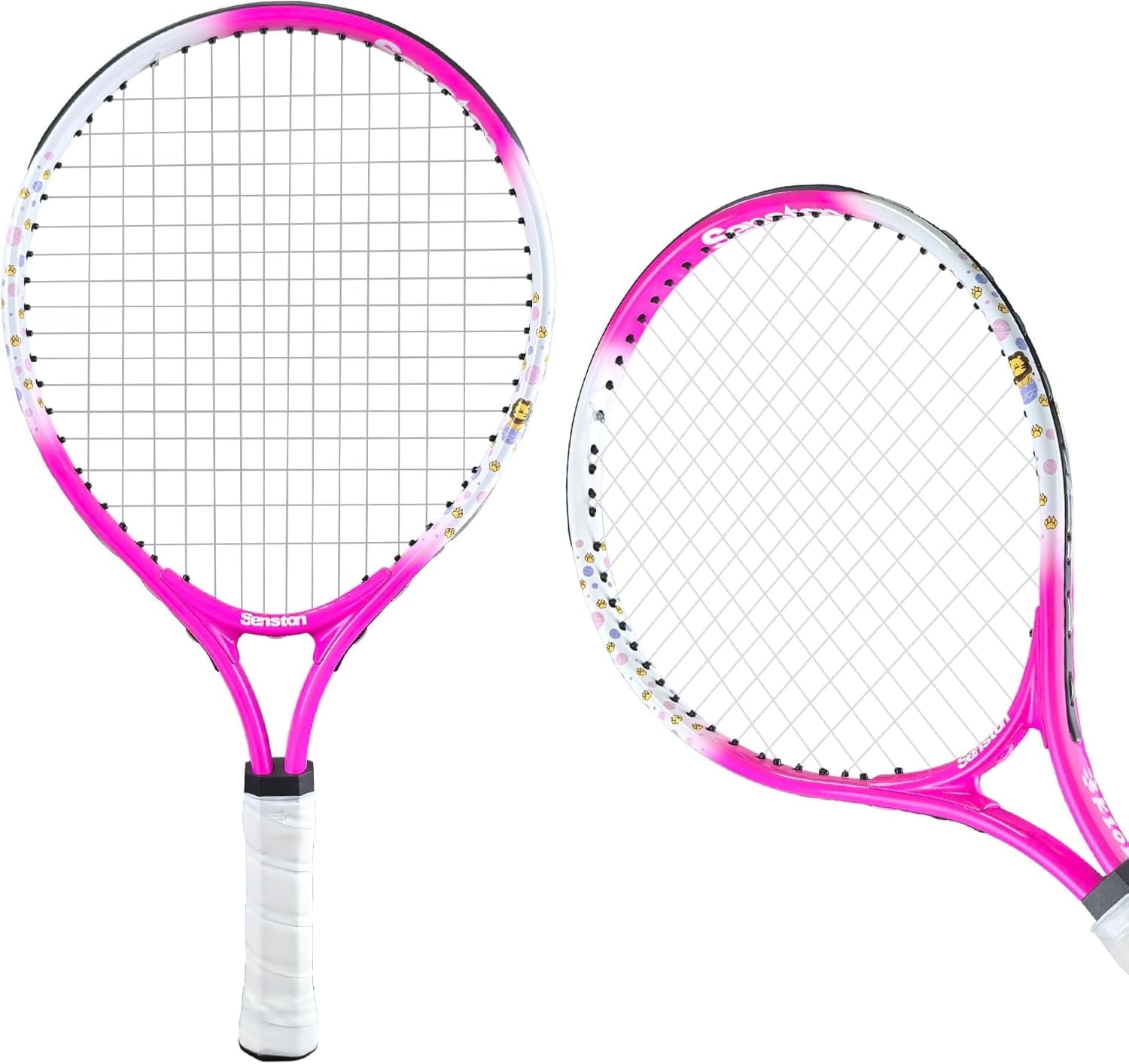 Senston Kids Tennis Racket Set (17 & 23 Inch) - Junior Tennis Racquet, Lightweight Aluminum Frame, Includes Cover