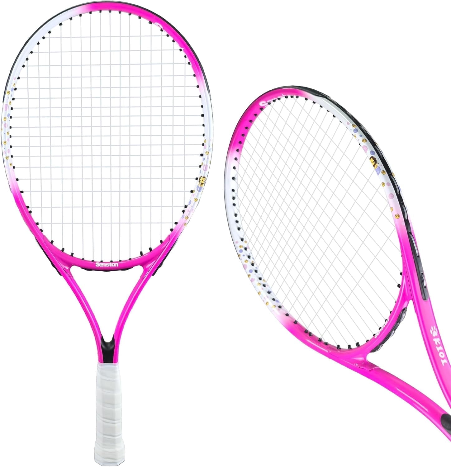 Senston Kids Tennis Racket Set (17 & 23 Inch) - 1 Pack Junior Tennis Racquet, Lightweight Aluminum Frame, Includes Cover