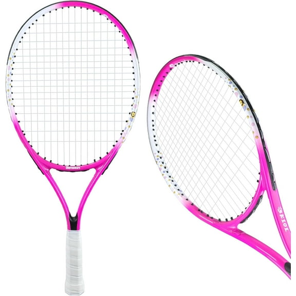 Senston Kids Tennis Racket Set (17 & 23 Inch) - Junior Tennis Racquet, Lightweight Aluminum Frame, Includes Cover