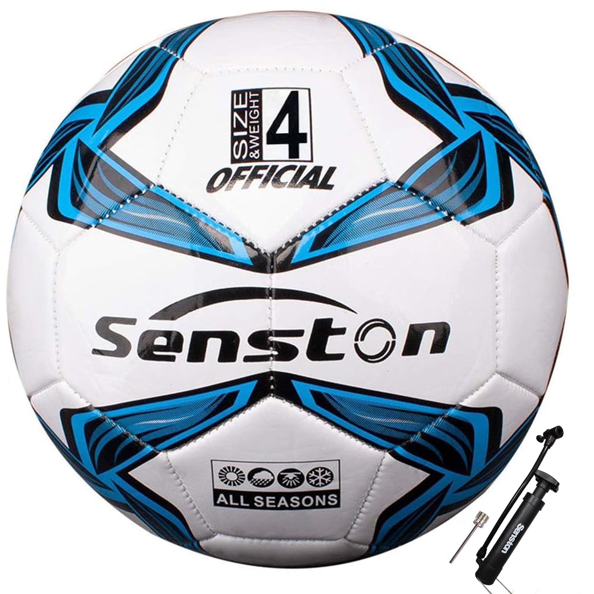 Senston Soccer Ball Training Ball Size 4 Official Match Ball Adults and Youth Soccer Futsal with Pump
