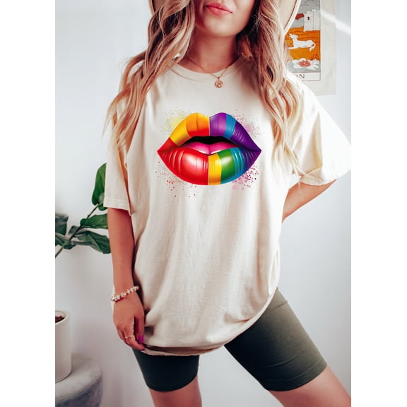 Sensual Lips LGBT ShirtLGBTQ Shirt Pride Month Shirts Gay Pride Shirt Rainbow Pride Shirt