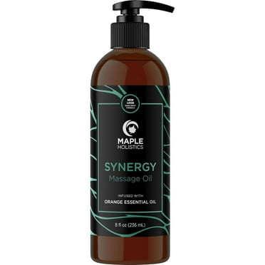 Massage Oil for Body - Relaxing Massage Oil for Massage Therapy with Orange Essential Oil - Relaxation and unwinding, 8 Fl Oz