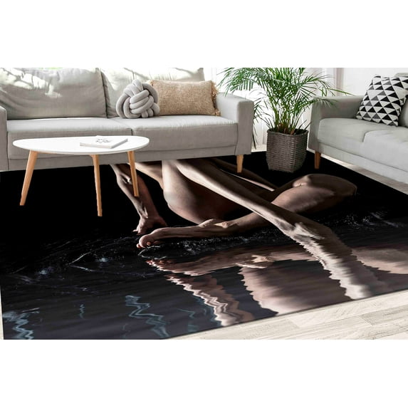 Sensual Rugs, Erotic Woman Rug, Sexy Woman Rug, Nude Rugs, Office Rug, Gift For Him, Small Rug, Non Slip Rug, Outdoor Rug, Bedroom Rug, 3.3'x9.2' - 100x280 cm