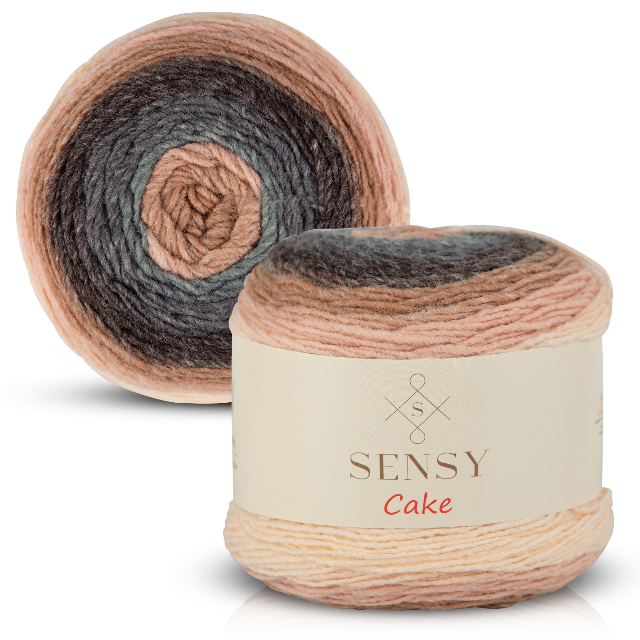 Sensy Cake Yarn, 5.3 oz, 525 Yards, Multicolor Yarn for Crocheting and Knitting, Craft Yarn, Gauge 3 Light (561)