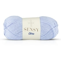 Sensy Chino Soft Cotton Yarn, Soft Baby Cotton Yarn, Amigurumi Yarn, 3.5 oz, 360 Yards, Gauge 2 Fine (Baby Blue)