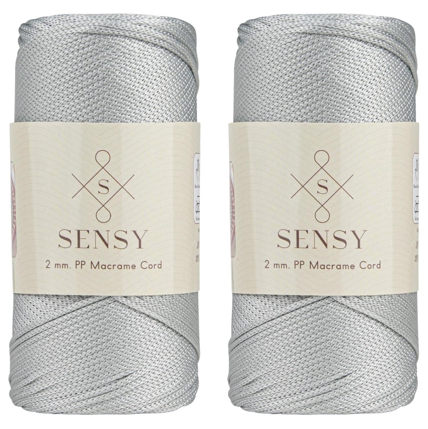 Sensy Premium 2 Pack of 2mm 251 Yards Polyester Rope 100% Polypropylene ...