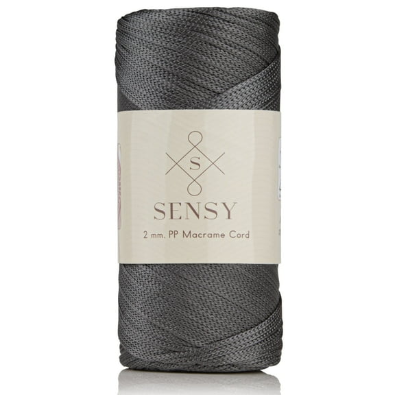 S SENSY, 2mm 251 Yards Anthracite Polypropylene Twine for Knitter