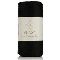 Sensy Premium 2mm 251 Yards Polyester Rope 100% Polypropylene Cord Macrame Cord 2mm Crochet Bag Cord Macrame Rope Crochet Thread Gift for Knitter (Black)