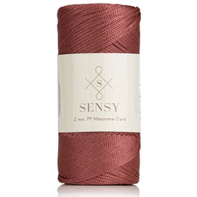 Sensy Premium 2mm 251 Yards Polyester Rope 100% Polypropylene Cord Macrame Cord 2mm Crochet Bag Cord Macrame Rope Crochet Thread Gift for Knitter (Dusty Rose)