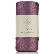 Sensy Premium 2mm 251 Yards Polyester Rope 100% Polypropylene Cord Macrame Cord 2mm Crochet Bag Cord Macrame Rope Crochet Thread Gift for Knitter (Plum)
