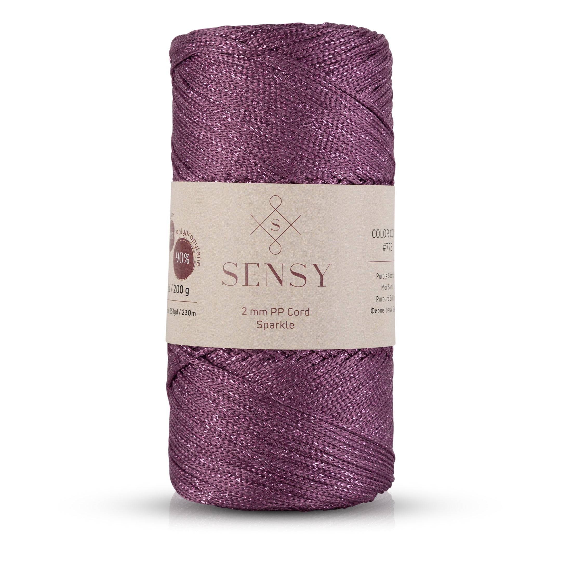 Sensy Premium 2mm 251 Yards Sparkle Polyester Rope 90% Polypropylene 10 ...