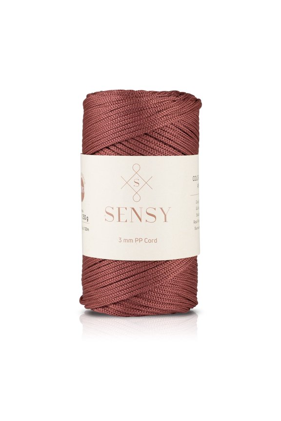 Premium 3mm 131 Yards Polyester Rope 100% Polypropylene Cord Macrame Cord 3mm Crochet Bag Cord Macrame Rope Crochet Thread Gift for Knitter (Dusty Rose)